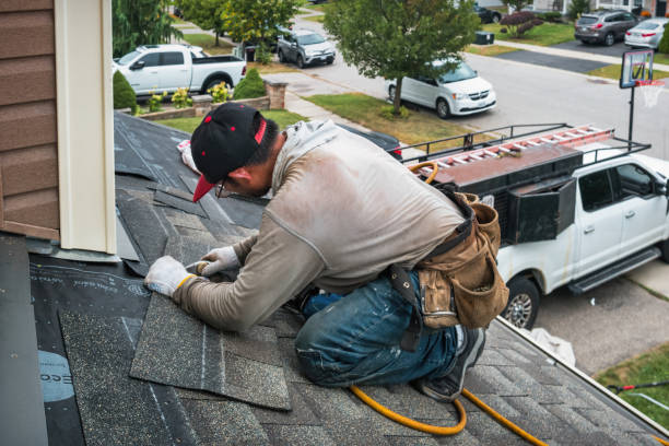 Professional Roofing technician working in Woodside, PA